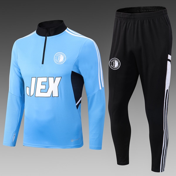 22-23 Ny säsong Feyenoord Vuxen/Barn Långärmad Jersey Set blue 12#
