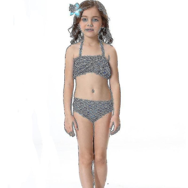 Badkläder för barn för flickor Mermaid Tail Set Rollspelskostymer Simdräkter Dark Blue