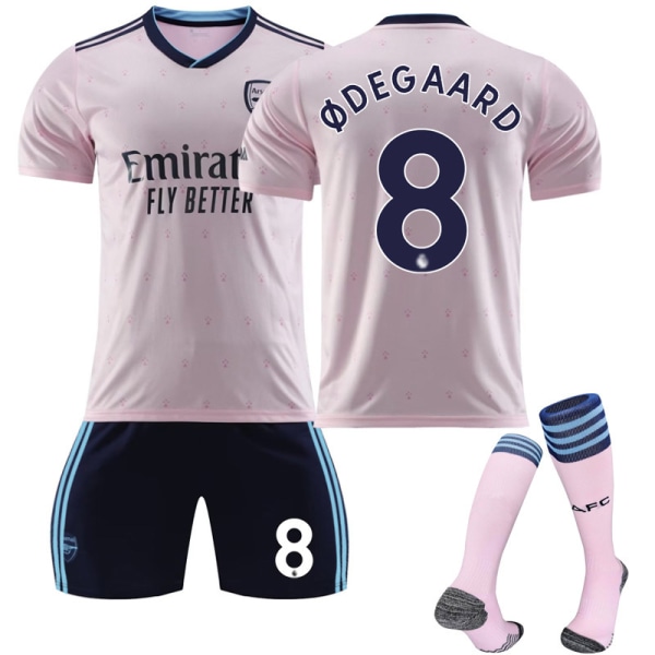 22 Arsenal tröja 2 away NO. 8 Odegaard tröja set XL(180185cm)