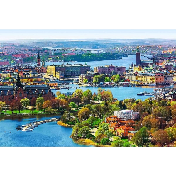 Pussel 1000 bitar/stockholm 4/pussel Impossible Jigsaw for Adults and Kidsbrain Challenge Puzzle fo