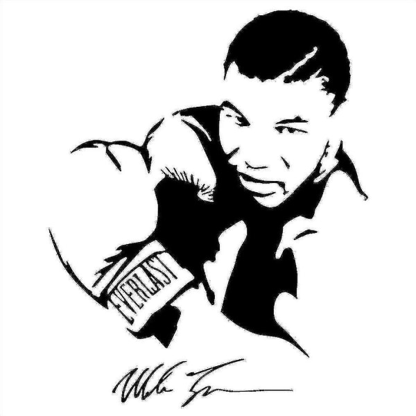 Boxing Tyson Gym Sports Art Wall Stickers 57x45cm