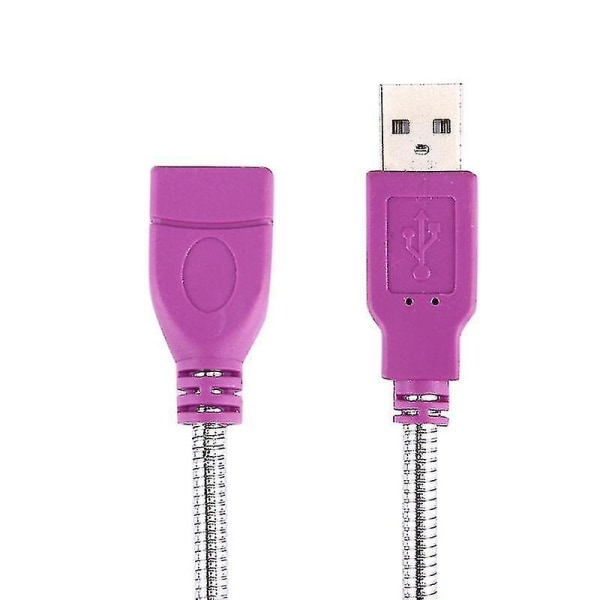 10 cm USB 2.0 hona till USB 2.0 hane metall mjuk slangadapterkabel (lila)