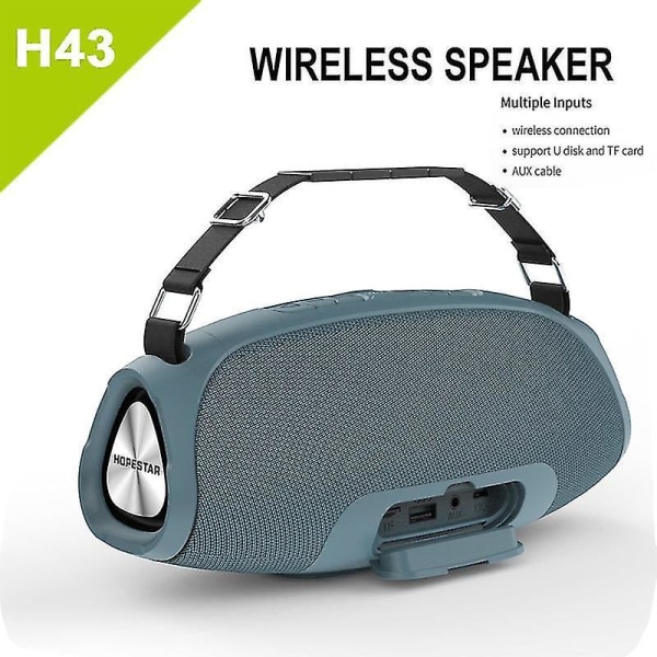Hopestar-h43 Bärbar Bluetooth högtalare 20w trådlös utomhus Ipx6 Vattentät Super Bass Stereo Subwo