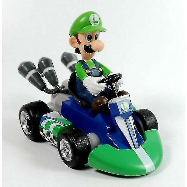 Super Mario Bros Kart Pull Back Bil Action Figurer Barn Födelsedagsfest Leksaker Present