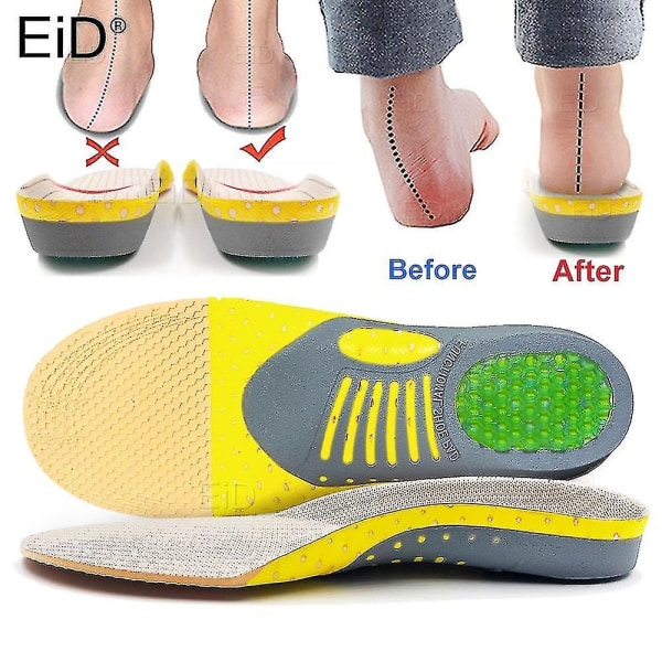 Premium Orthotic Gel-inläggssulor Ortopedisk Plattfot Health Sole Pad för skor Sätt in Arch Support Pad