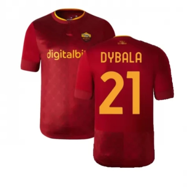 22-23 Roma tröja Dybala nr 21 hemma Serie A fotbollströja M S