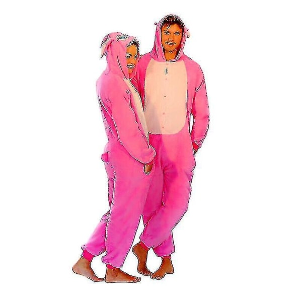 Stitch Rosa Unisex Onesiee Kigurumi Fancy Dress Kostym Huvtröjor Pyjamas_a one size