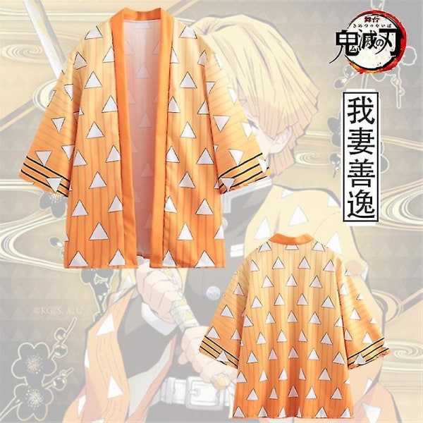 Cos Gift Demon Slayer Kimetsu No Yaiba 3d Printing Anime Kimono Haori Yukata Cosplay Casual Cool Str Tanjirou Blue