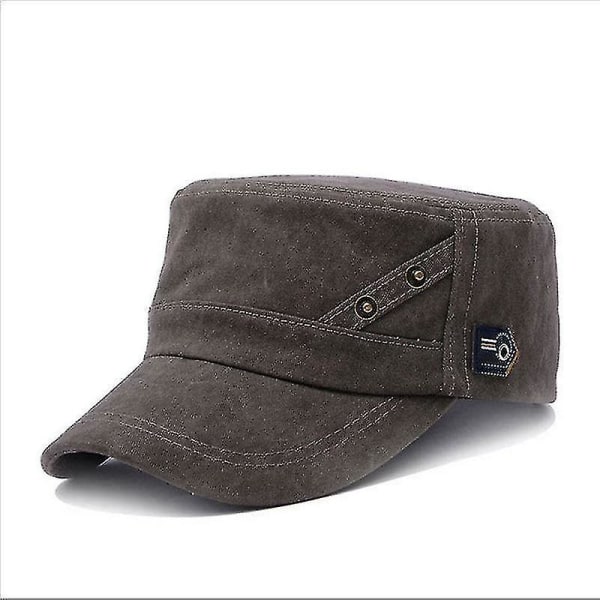 Klassisk platt hatt för män – Snapback baseballkepsar (beige)
