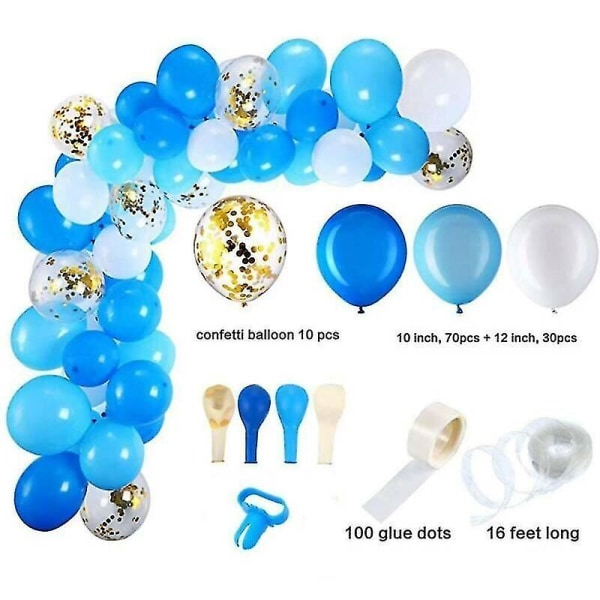 (Färg:06) 113x Ballonger Arch Kit Chrome Macaron Baby Baloon Födelsedag Bröllop Garland Dekor