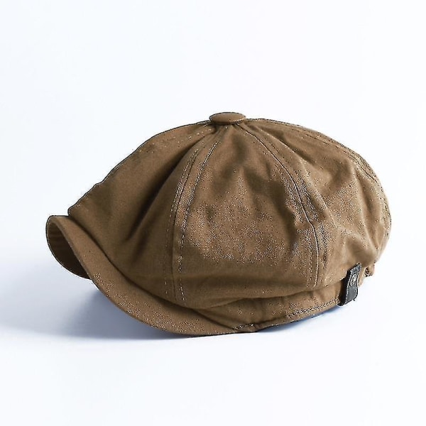 British Style Newsboy, Cotton Ascot Beckham Octagonal Flat Cap（L(58-60cm)）