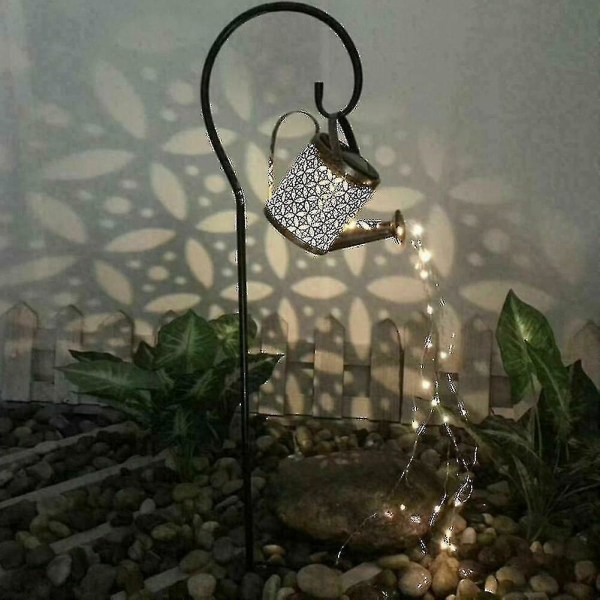 Solar Led String Lights Vattenkanna Utomhus Trädgårdslampor Dekoration