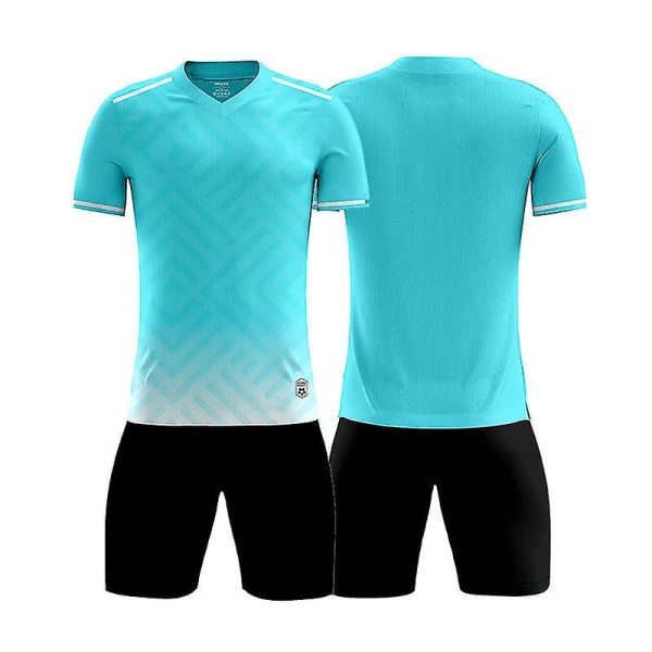 New Trend Fotbollströja för män Fotbollsträningsdräkter Sportkläder Cyan D8853 3XL