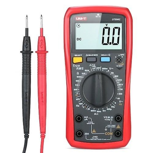 UNI-T UT890C Digital Multimeter True RMS Handhållen Mini Universal Meter AC DC Voltmeter Amperemeter Hög