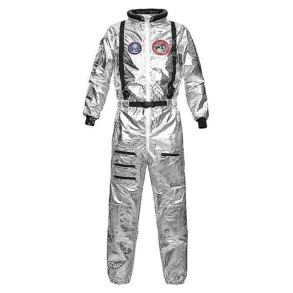 Astronautdräkt Herr Halloween-kostym för kvinnor Jumpsuits Astronautdräkt Cosplay-kostymer för vuxna men silver XL women silver M