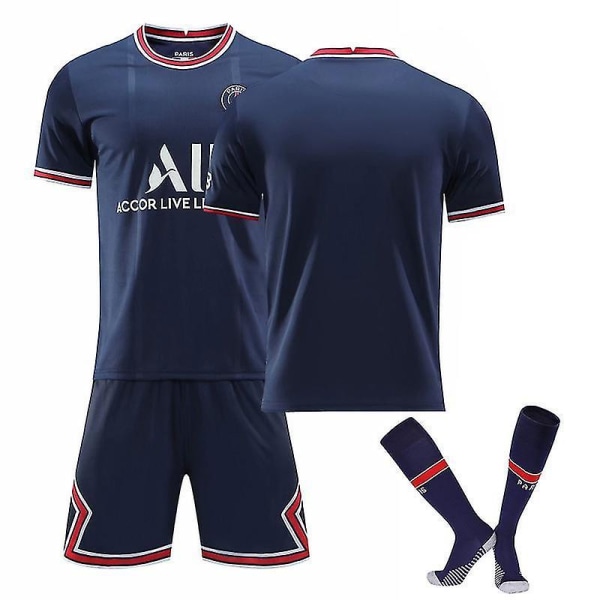 21/22 New Paris fotbollströja säsongströja Hem #Ldfs014Navy MBAPPE No.7 Unnumbered XXL