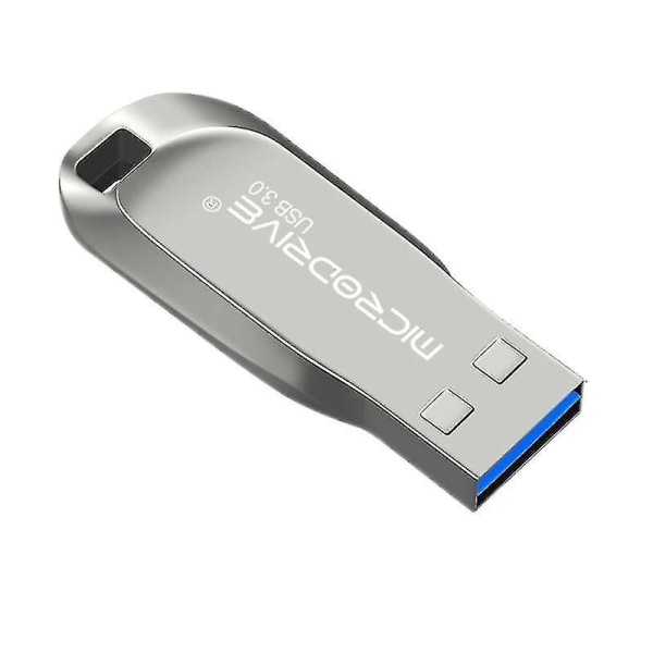 MicroDrive 128 GB USB 3.0 Fashion High Speed ​​Metal Rotating U Disk (grå)
