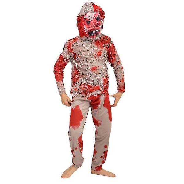 Barn Skräck Bloody Zombie Jumpsuit Halloween Party Devil Cosplay Cosplay Set M S