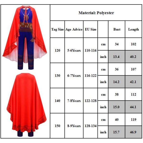 Doctor Strange Halloween Kids Cosplay Kostym Fancy- Dress 120cm 120cm
