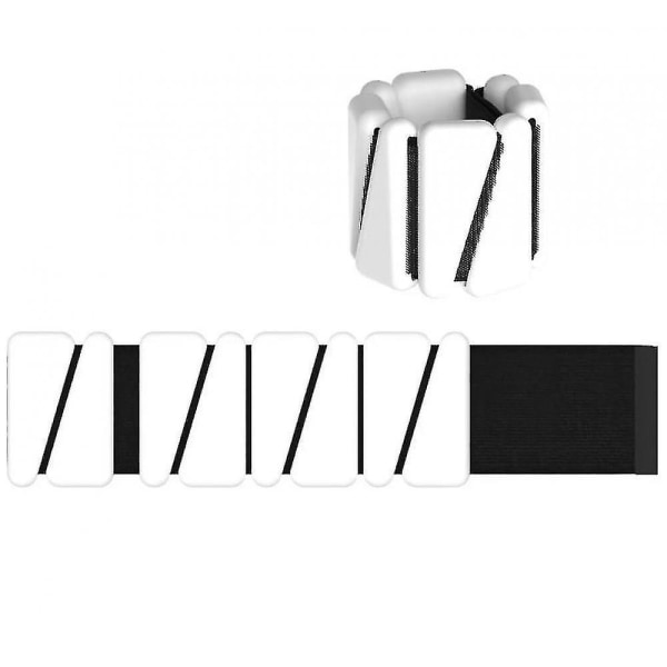 Set med 2 (1lb vardera) justerbara bärbara handleds- och ankelvikter (vit)