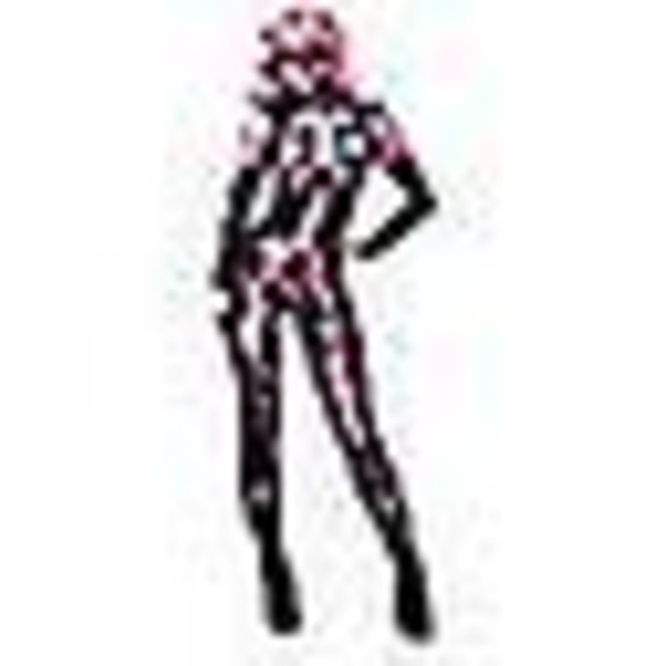 Kvinnor Halloween Skelett Ben Ram Jumpsuit Body Cosplay Party Kostym Black L PINK 120cm