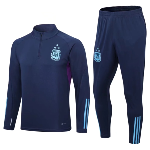 23-24 Argentina träningsdräkt i långärmad jersey för barn blue 18#