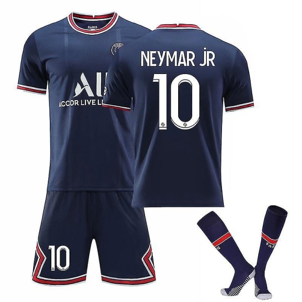 2021-2022 Paris fotbollströja T-shirt set #Ldfs014Navy NEYMARJR No.10 NEYMARJR No.10 Children28 (150-160)