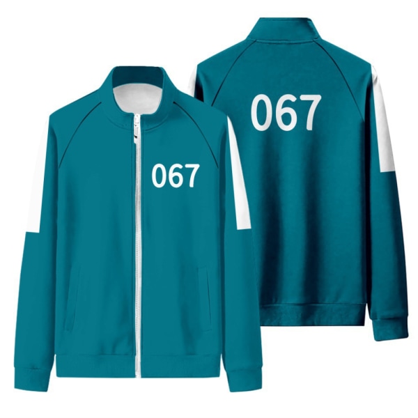 Squid Game Cosplay Kostym Unisex Sweatshirt + Byxkläder Set - 456 4XL 67 XL