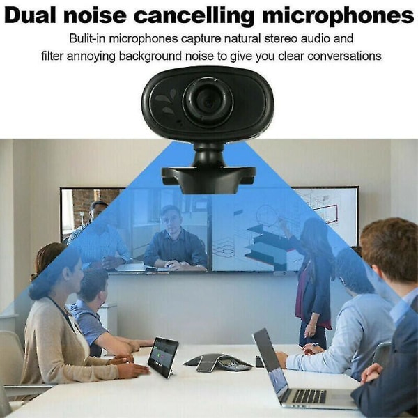 HD-webbkamera USB -webbkamera med mikrofon Videokamera för PC Stationär Bärbar Mic