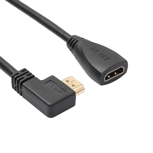 Vänster/högervinklad höghastighets HDMI-kabel Universal Hd-förlängningsledningar 0,3 m