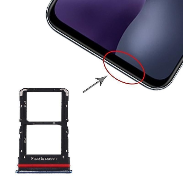 SIM-kortfack + SIM-kortfack för Xiaomi Mi 10 Lite 5G (blå)