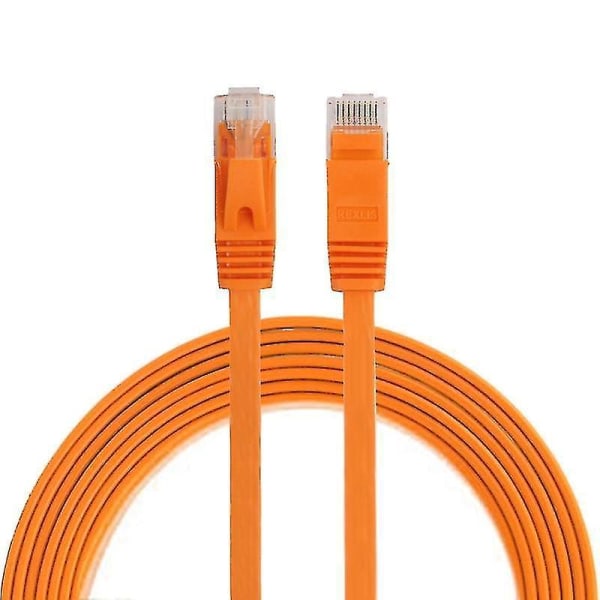 2 m CAT6 ultratunn platt Ethernet-nätverks LAN-kabel, patchledning RJ45 (orange)