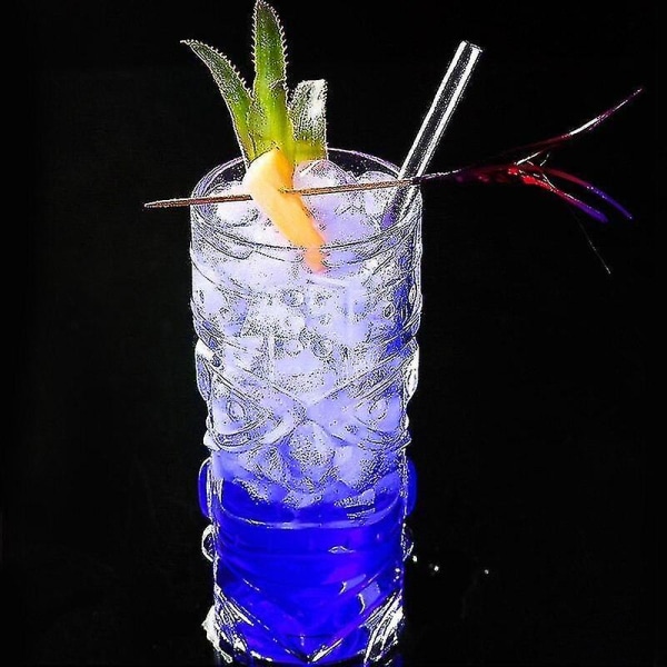 Creative Juice Glass Förtjockad Tiki Cocktail Grimas Blyfri|transparent