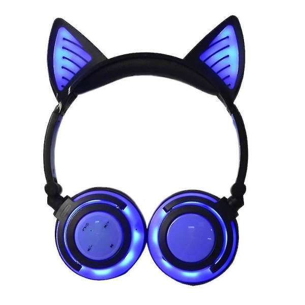 Barnhörlurar Bluetooth Cat Ear (Nattblått)