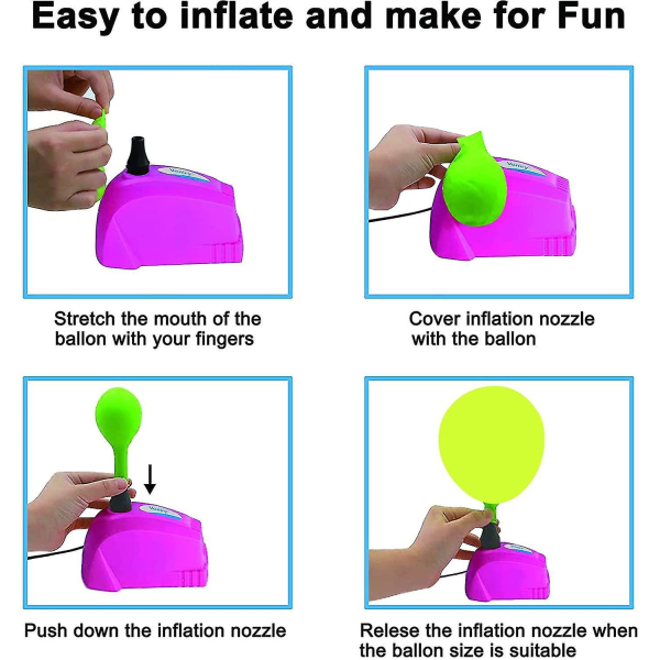Ballongpump multifunktions bärbar ballongblåsare luftfläkt för fest/bröllop/affärsfirande