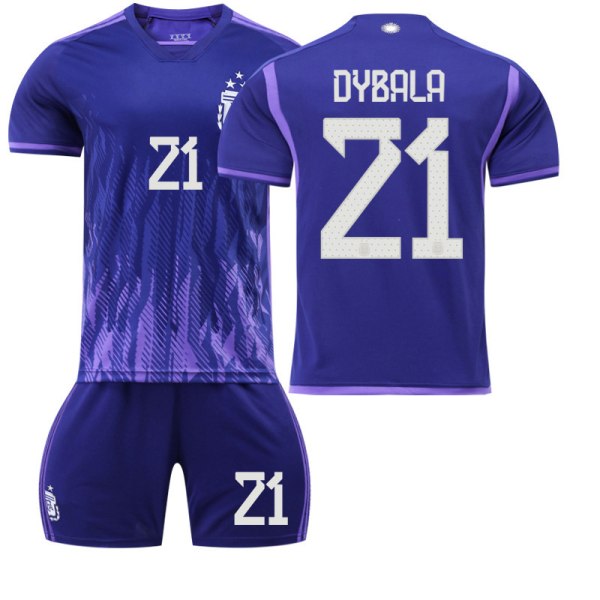 22 Argentina tröja Borta nr 21 tröja Dybala #18