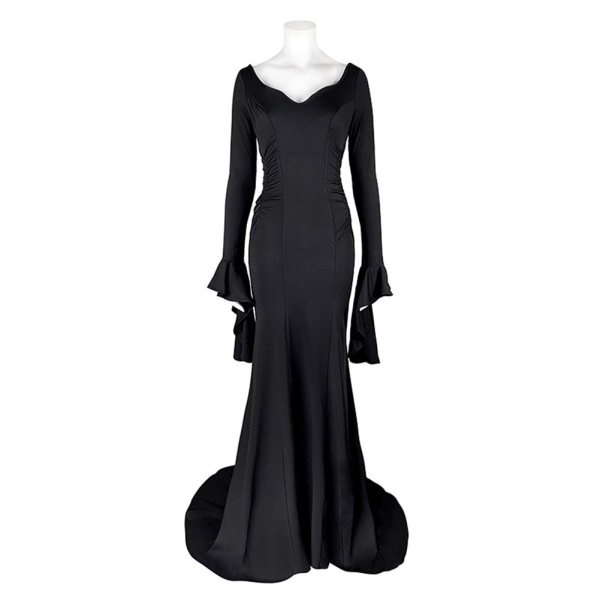 Addams Familys Morticia Cosplay Costume Black Dress Outfits tice dress s xxl