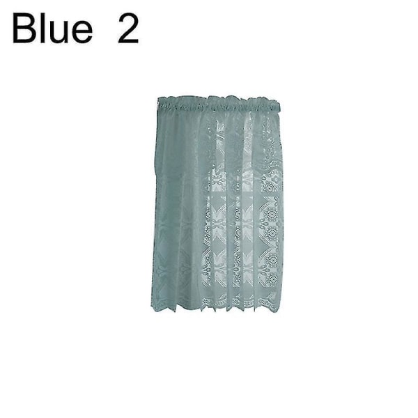 Spets Blomma Fönster Balkong Valance Drapera Heminredning Blue