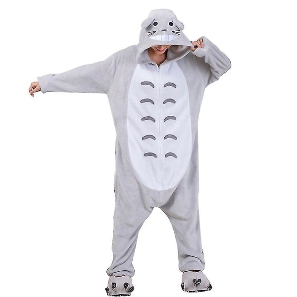 Vuxna Pyjamas i ett stycke, Animal Kigurumi Onesie För män Kvinnor Helkroppspyjamas Tecknad Totoro Onesies Cosplay kostym S L