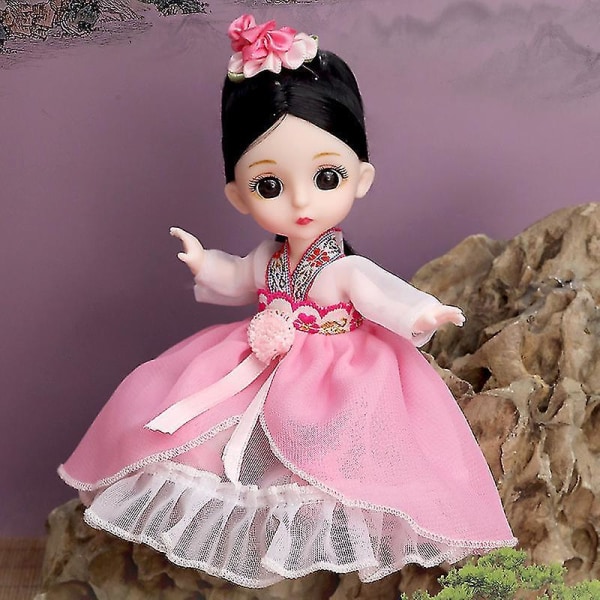 Nya 13 ledade Princess Doll Toys Mini 16cm 1/12 Bjd Doll Girls Toys 3d Eye Makeup Doll with Clo