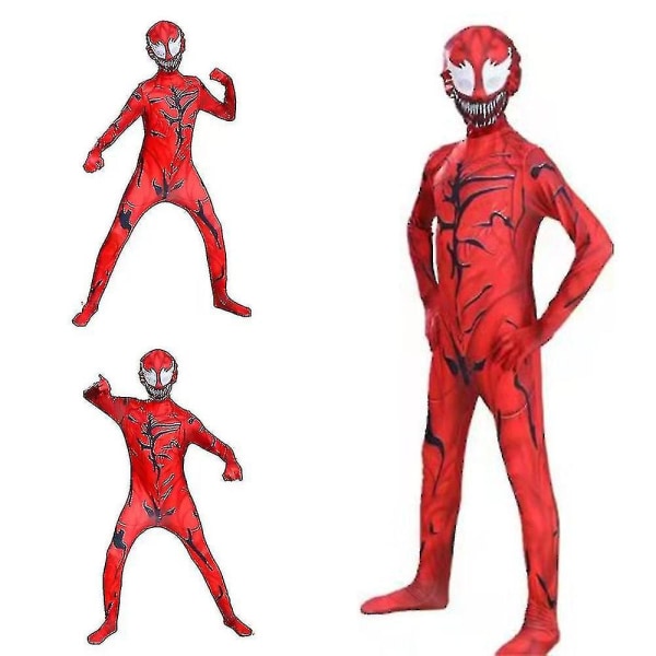 Venom Carnage Spider-man Barnkostym Jumpsuit Pojkar Fest Fancy Dress Up Carnival