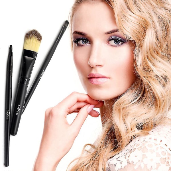 Popfeel 3st/ set Professional Beauty Makeup Concealer Eye Shadow Lip Brushes