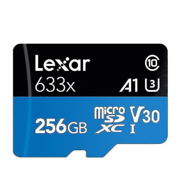 Lexar 633x 256GB höghastighetsmobiltelefonkamera Minne TF-kortbrytare Expansion Driving Recorder