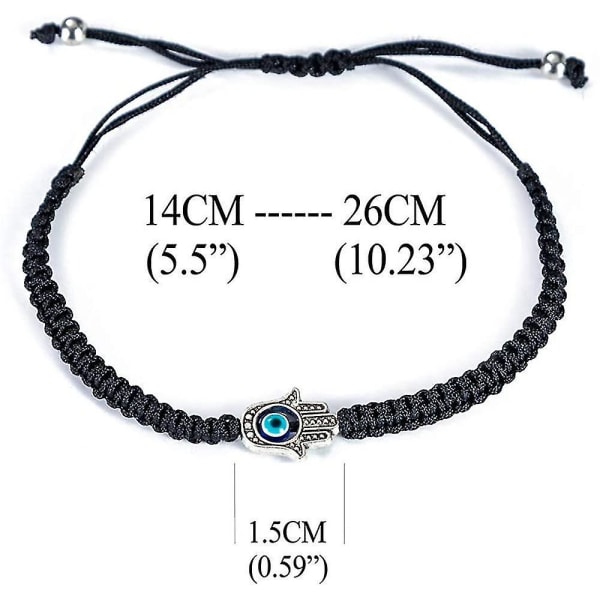 Handgjorda String Evil Eye Armband För Kvinnor Män Flickor Pojkar Svart Röd Tråd