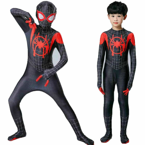 Super Hero Spiderman Cosplay Jumpsuit för barn red 120-130cm black 100-110cm