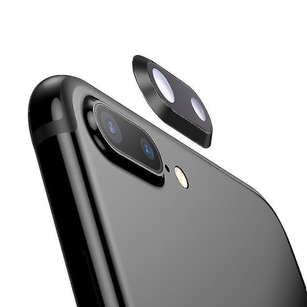 Bakre kameralinsring för iPhone 8 Plus (svart)