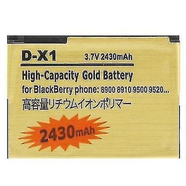 2430mAh D-X1 High Capacity Golden Edition Business-batteri för BlackBerry 8900 / 8910 / 9500 / 9520
