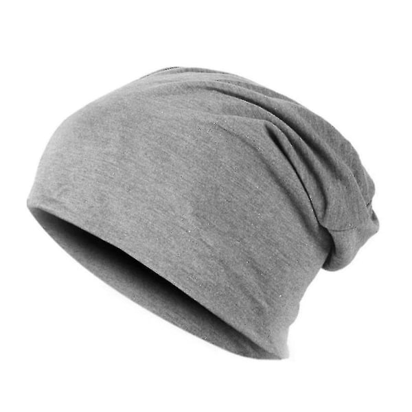 Unisex stickad Casual Beanies-hip-hop mössa（mörkgrå）