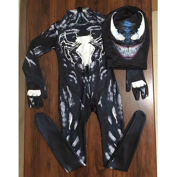 Barn Pojkar Halloween Spider-Man Cosplay Party Kostym Jumpsuits J 120cm J 100cm