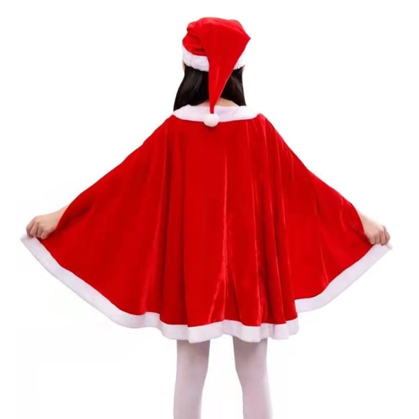 Toddler Girl Christmas Cosplay Santa Claus Dress Kostym Outfits 110cm 130cm